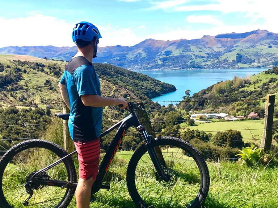Akaroa: Guided Electric Mountain Bike Tour-Lava Loop - What the crater-rim views give you