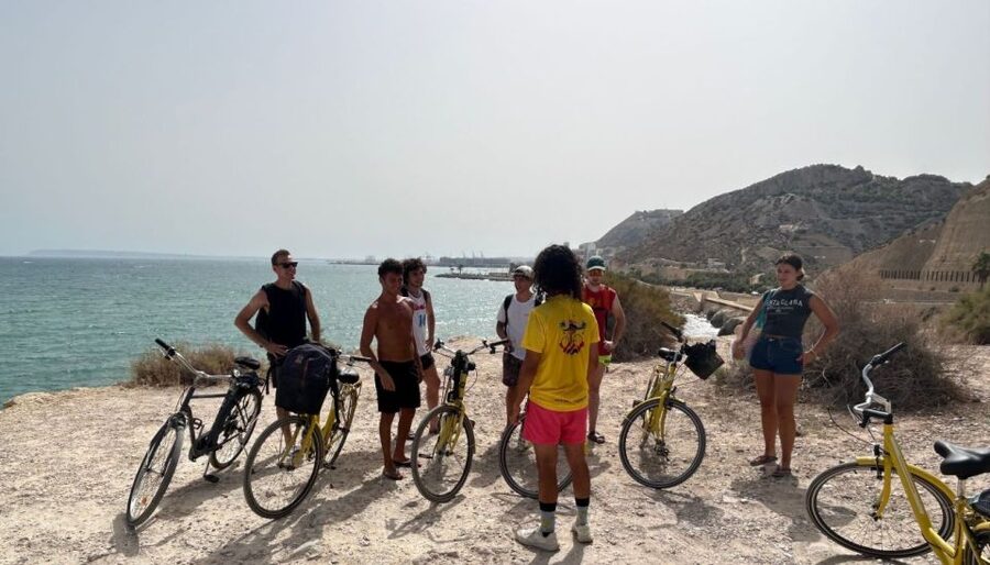Alicante: Calas and Beaches E-Bike Tour with Snorkeling - Riding Toward Cabo de las Huertas