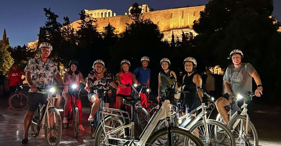 Athens: 2-Hour Highlights Tour by E-Bike After Sunset - Cruising through Plaka after dark