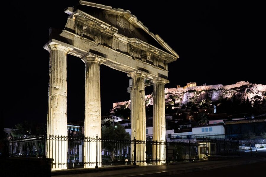Athens: 2-Hour Highlights Tour by E-Bike After Sunset - Roman Athens and the Ancient Agora