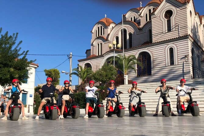 Athens Acropolis Official E-Scooter Guided Tour Fat E-Bike - St. Marina Church and the view toward Gazi