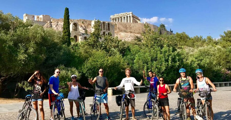 Athens: City Bike tour with Acropolis Visit Option - Monastiraki, the Cathedral, and Plaka