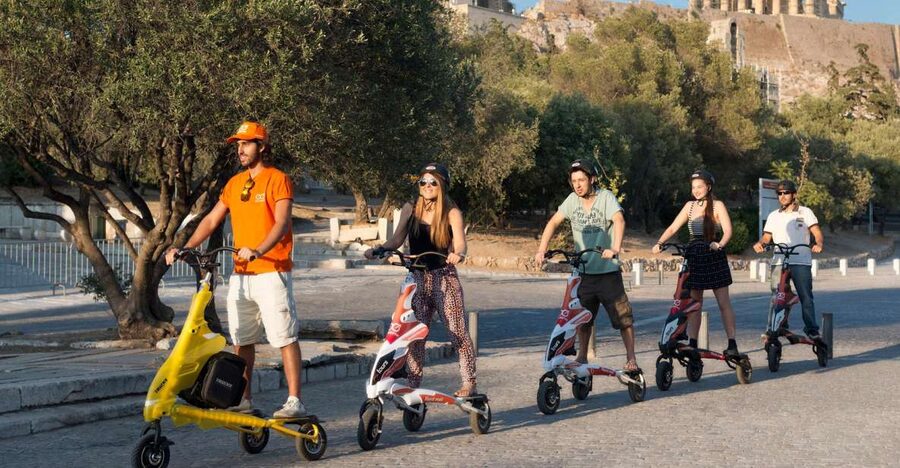 Athens Highlights by Electric Trikke Bike - The Temple of Olympian Zeus and Hadrian’s Arch