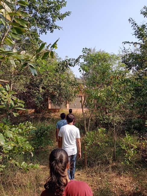 Auroville: Nature Trail Forest Cycling Adventure - Starting at the blue shed near Auroville