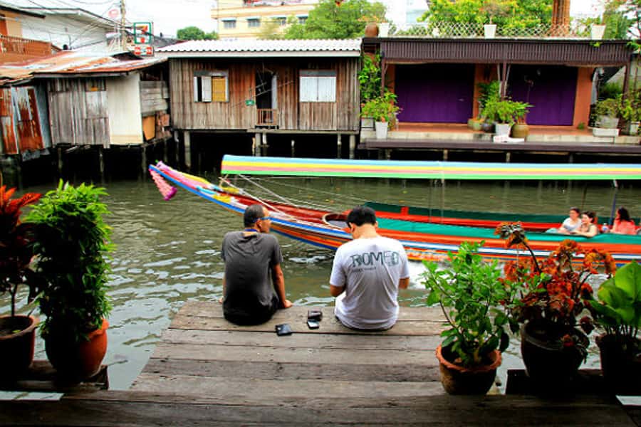Bangkok’s Past with Local Taste Tour by Bike and Boat - The Artist House and Thai puppetry