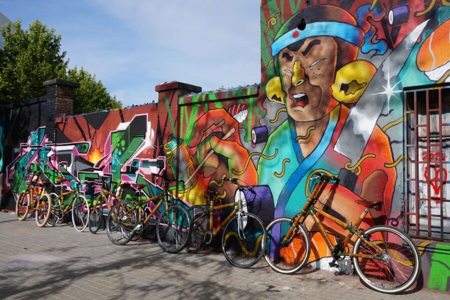Barcelona: 3.5-Hour Street Art Tour by Bamboo Bike - Starting near Parallel with a bamboo bike