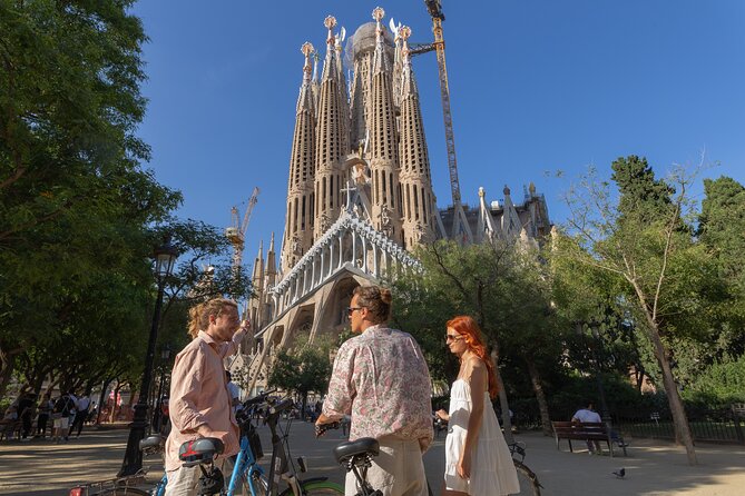 Barcelona Bike Tour: Your First Time Highlights with Locals - Sagrada Familia: the major stop without an entry ticket
