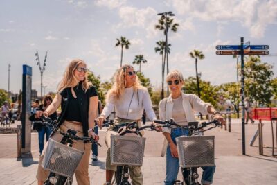 E-Bike Tour with Montjuic Cable Car & Boat Ride
