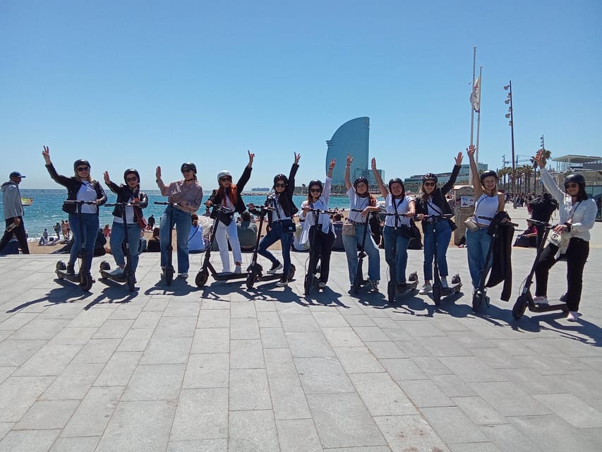 Barcelona: e-scooter and Bike tour - El Cap de Barcelona and the Columbus Monument