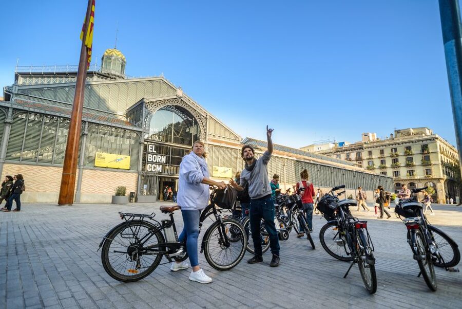 Barcelona eBike Tour with Wine and Tapas Experience - Wine and tapas at the end