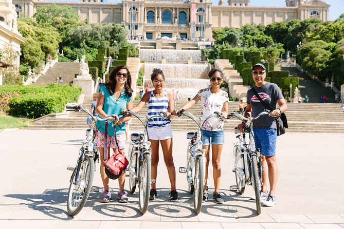Barcelona Electric Bike Tour: Scenic Montjuic Panoramic Views - Plaça d’Espanya and the route uphill