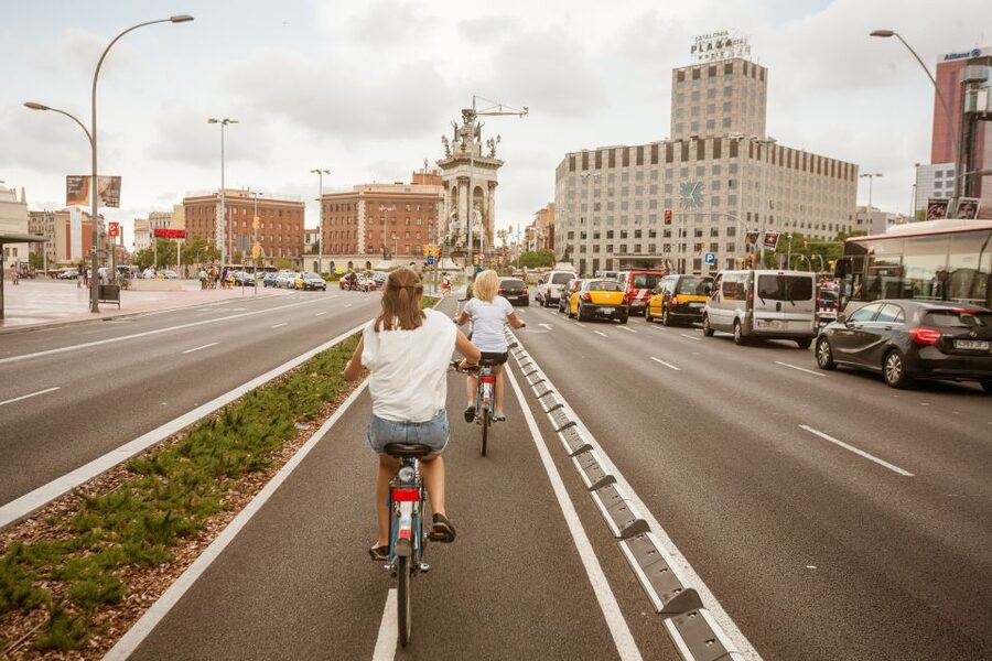 Barcelona Montjuic Three-Hour Bike Tour - A pause near the Joan Miró Foundation