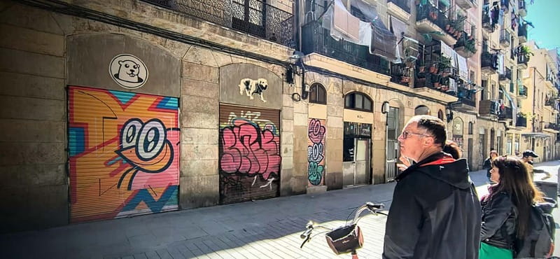 Barcelona | StreetArt Bike Tour Moco Museum - El Raval, Carrer de la Lluna, and Ágora Benítez