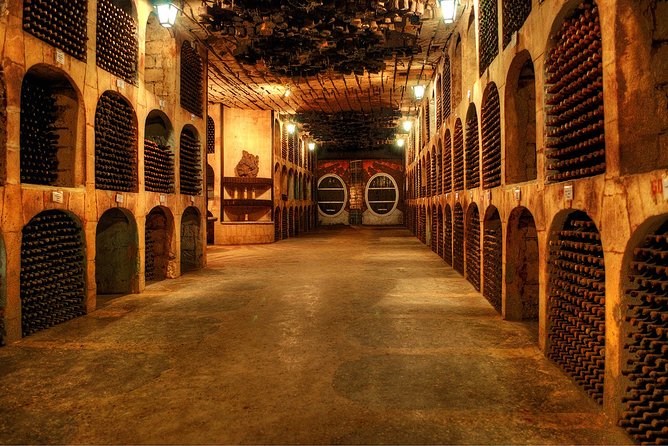 Biking a Guinness Book Winery - Getting on the bikes underground