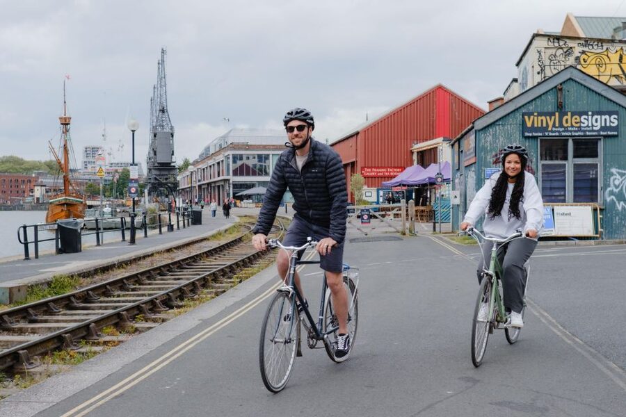 Bristol: The Best Of Bristol, Guided Bike Tour - Queen Square and the route toward the harbour