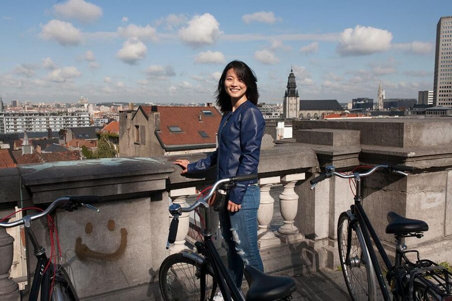 Brussels: Sightseeing Bike Tour - A distant Atomium view without the long detour