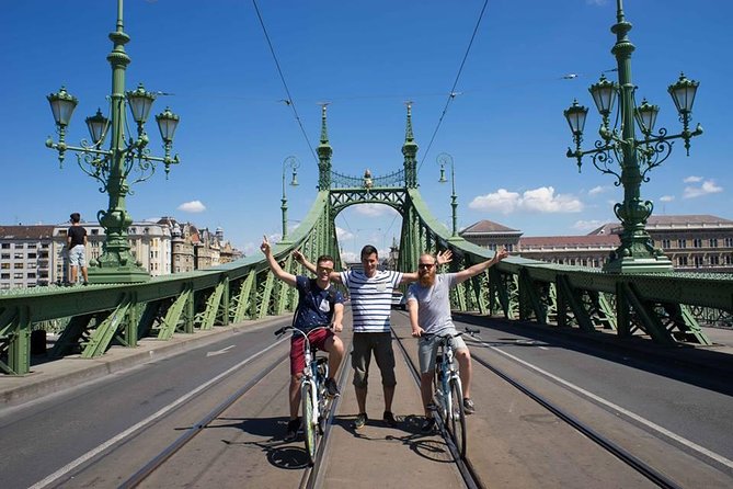 Budapest Bike Ride - Starting at Fővám tér and crossing Liberty Bridge