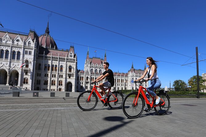 Budapest: Historic Downtown ride on E-Bicycles Buda & Pest - Parliament and the Shoes on the Danube Bank