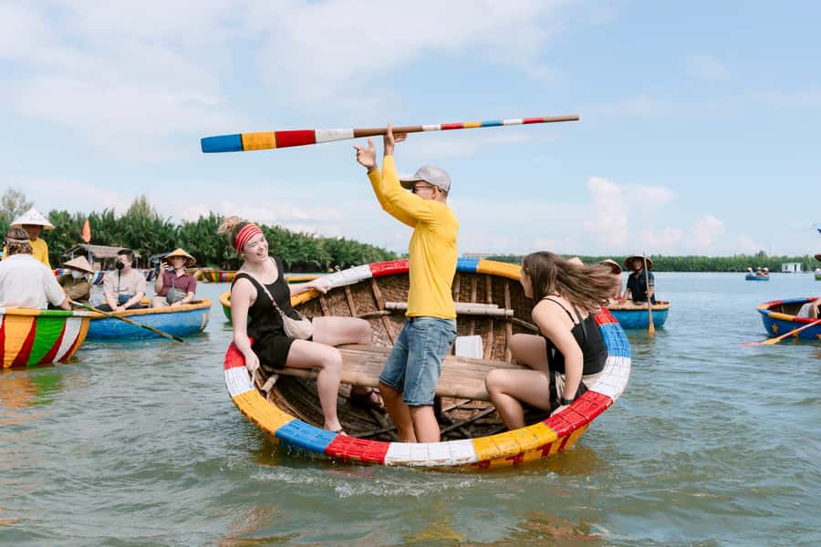 BUFFALO RIDING -BASKET BOAT & BIKE TOUR-HOI AN - Cycling from Hoi An into the rice fields