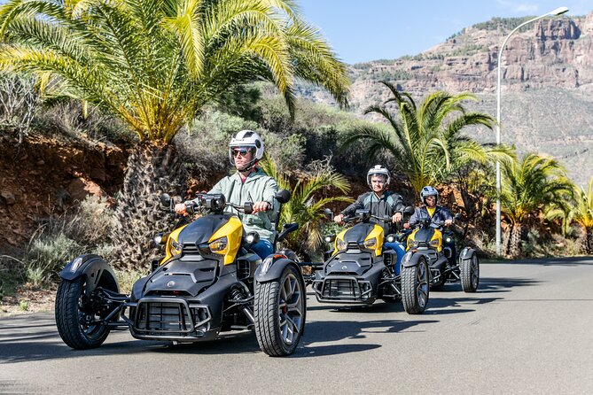 Can-am Ryker three wheels tricycle Mountain Tour (Maspalomas) - Fataga: 20 minutes in a mountain village