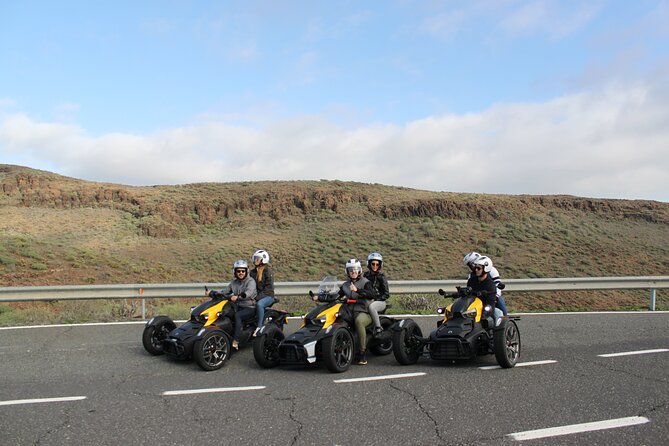 Can-am Ryker three wheels tricycle Mountain Tour (Maspalomas) - The aloe vera stop: 15 minutes of local context
