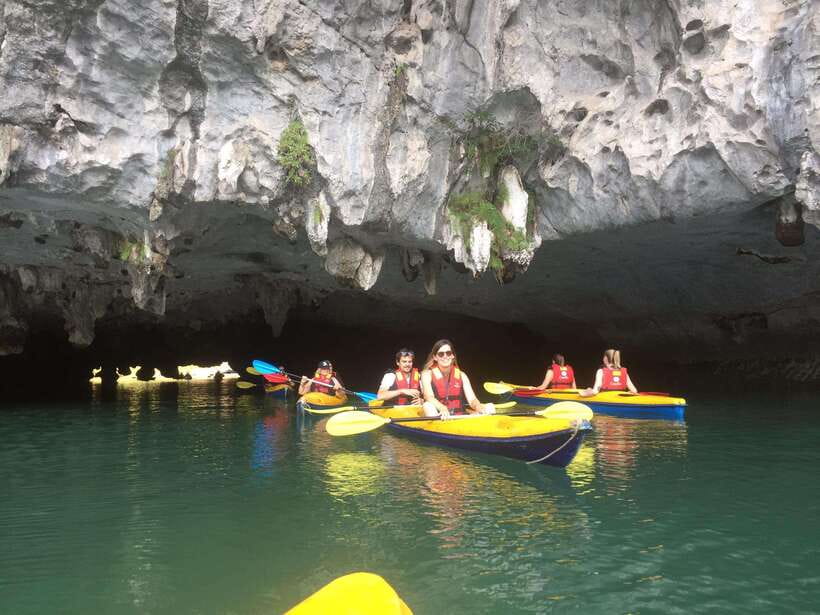 Cat Ba: Lan Ha, HaLong bay full day- biking, kayaking, lunch - Bright Cave, Dark Cave, and the kayaking change