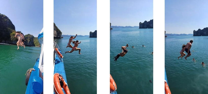 CAT BA: LAN HA & HALONG BAY – KAYAK, BIKE, LUNCH, SNORKEL - Floating homes and the first hour on the water