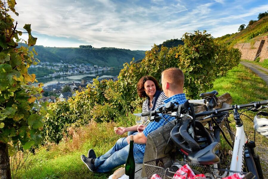 Cochem: Bike and Boat Tour with Picnic and Wine Tasting - Three wines and one bottle to take home