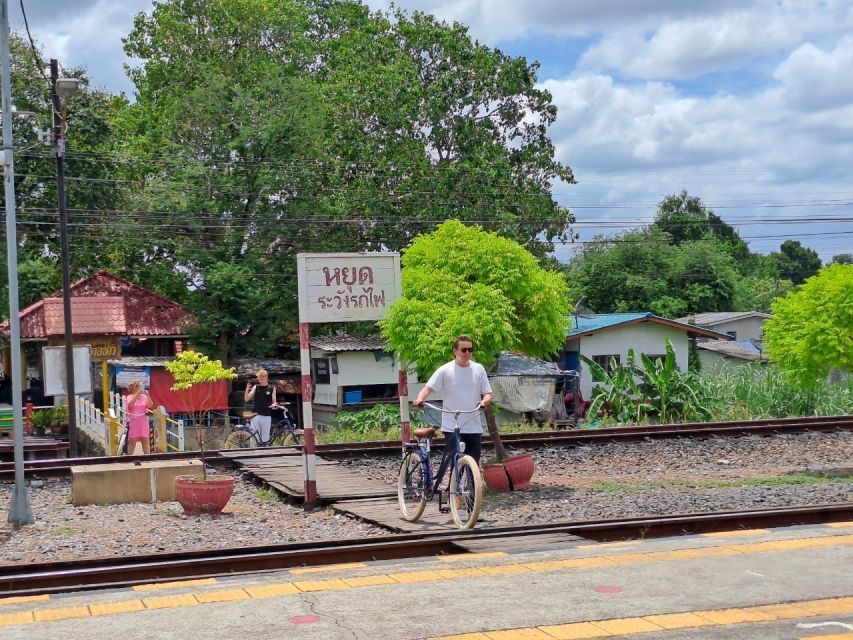 Colors of Ayutthaya: UNESCO Heritage 6 hour Bicycle Tour - A local market and the giant reclining Buddha