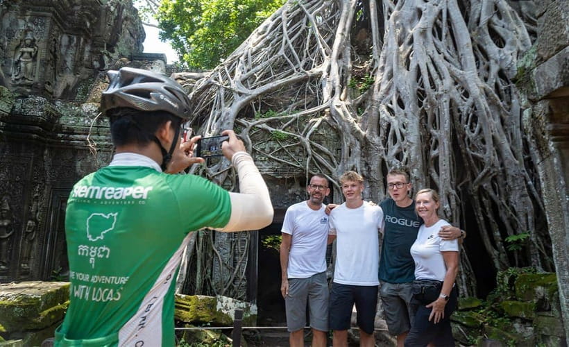 Cycle Angkor Backroad Bike Tour / E-Bike or Tuk Tuk - Bayon Temple and Angkor Thom’s carved stories