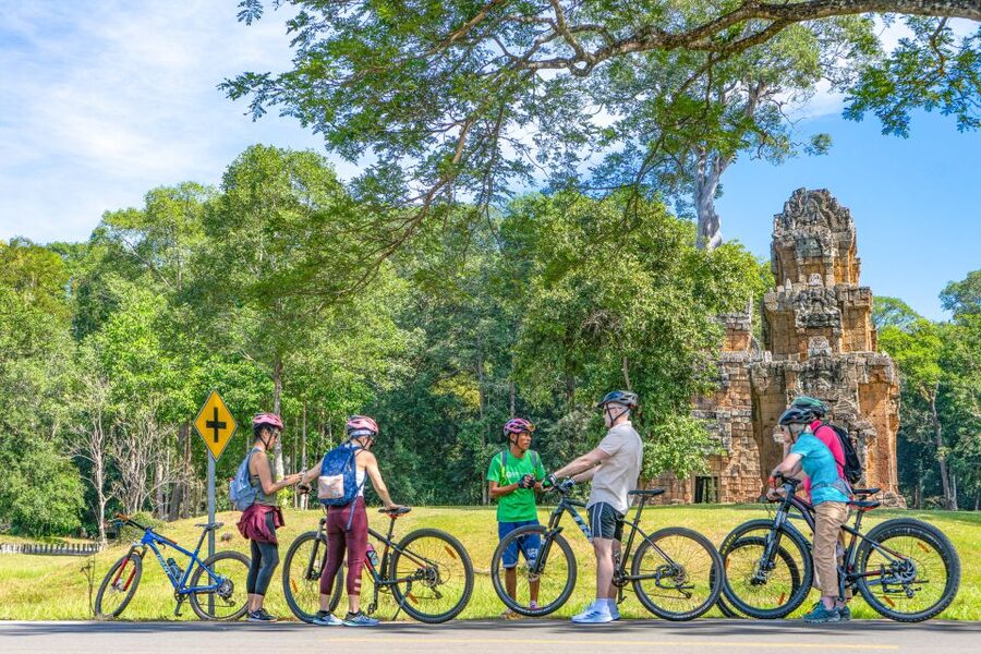 Cycle Angkor Backroad Bike Tour / E-Bike or Tuk Tuk - Arriving at Angkor Wat later in the afternoon