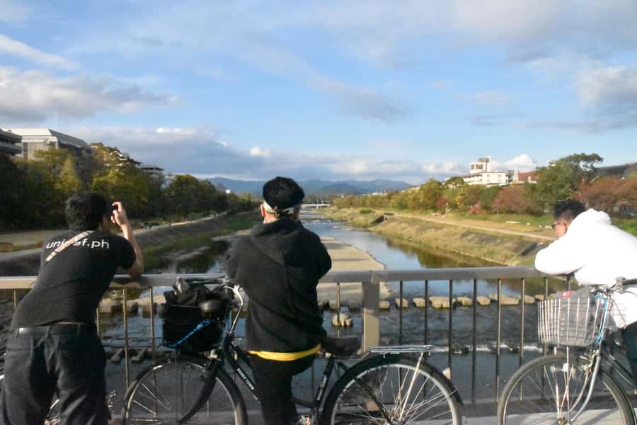 Cycle Kyoto's Hidden Gems & Gion Stroll - The river junction and the return ride