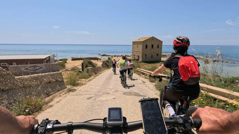E-Bike: Adventure to the Scala dei Turchi, Sicilian Villages, and a food experience - Riding to the Scala dei Turchi