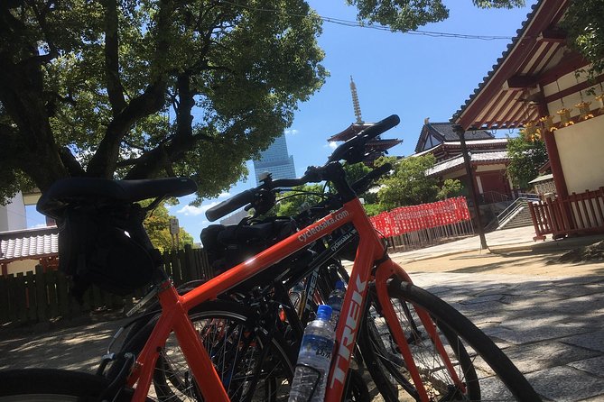 Eat, Drink & Cycle: Osaka Foodie Bike Tour - Shitennoji gives the ride a pause
