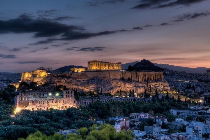 Electric Bike Tour of Athens by Night - Acropolis views from Democracy Square