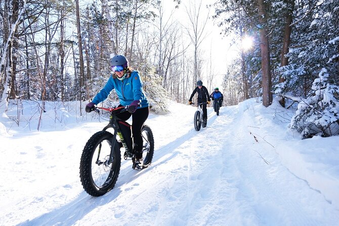 Electric Fat Biking Adventure in Banff | Small Group Adventure - Bow Falls, a short stop with plenty of force