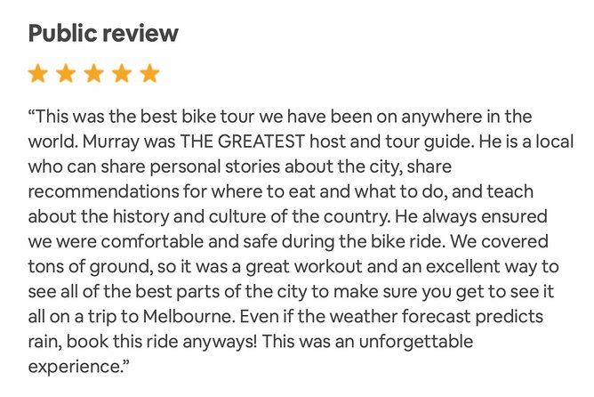 Famous Melbourne City Bike Tour - Neighborhood streets, sculptures, and local details