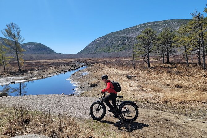 Fat Tire E-Bike Rental in Bar Harbor - Reaching the Carriage Roads without burning out