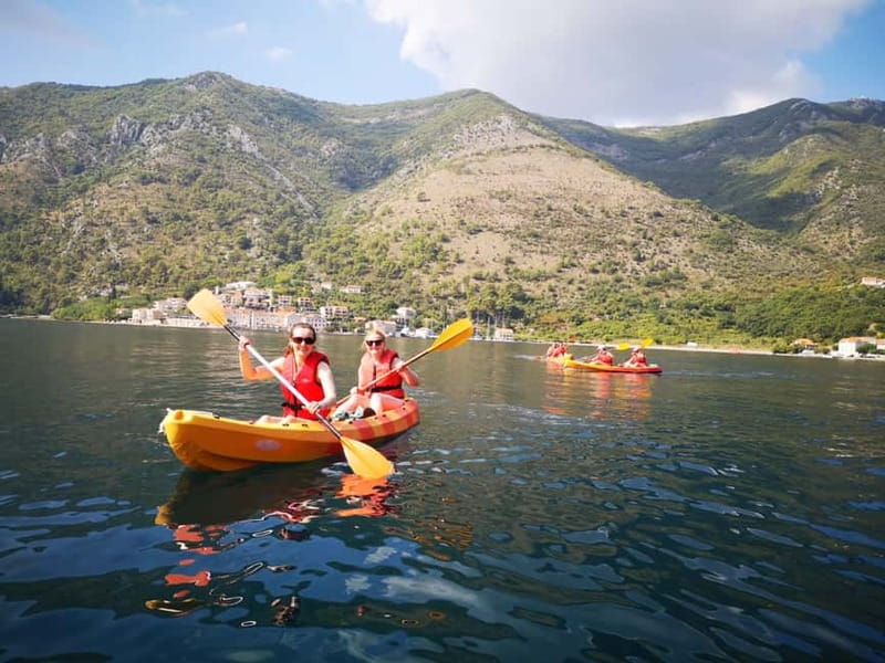 From Kotor: Boating, Kayaking, & Cycling Tour - Speedboat views across the bay