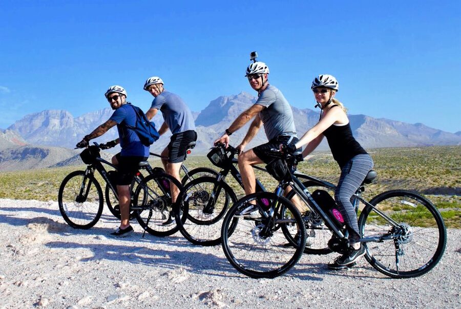 From Las Vegas: Red Rock Canyon Electric Bike Hire - Riding through 180 to 190 million years of red stone