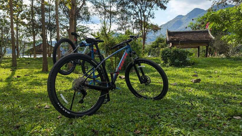 From Luang Prabang: Guided Mountain Bike Tour with Lunch - Three hours through fields, villages, and river country