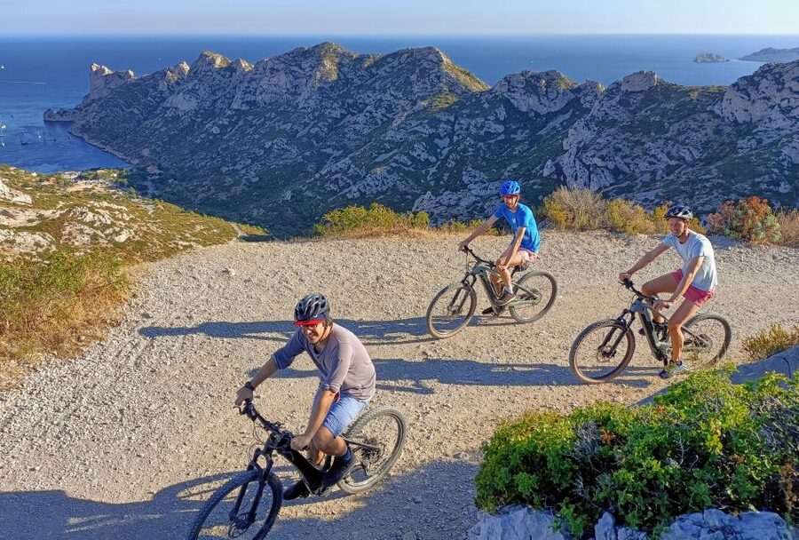 From Marseille: Calanques National Park E-Mountain Bike Tour - The Sormiou viewpoint from Col de Cortiou