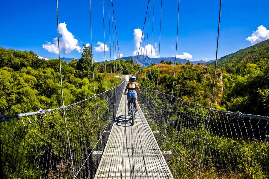 From Queenstown: 'Valley of the Vines' Wine and Bike Tour - The Twin Rivers Trail is the heart of the trip