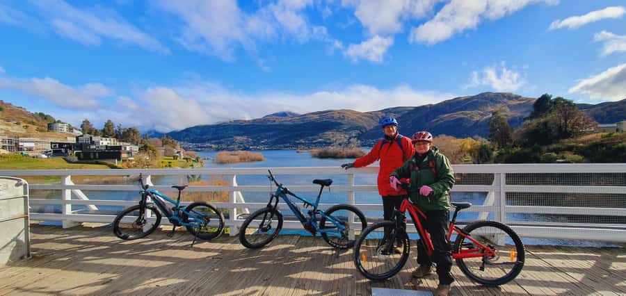 Guided Scenic E-bike Tour - Ride to the Lake - Following the river trail away from Queenstown
