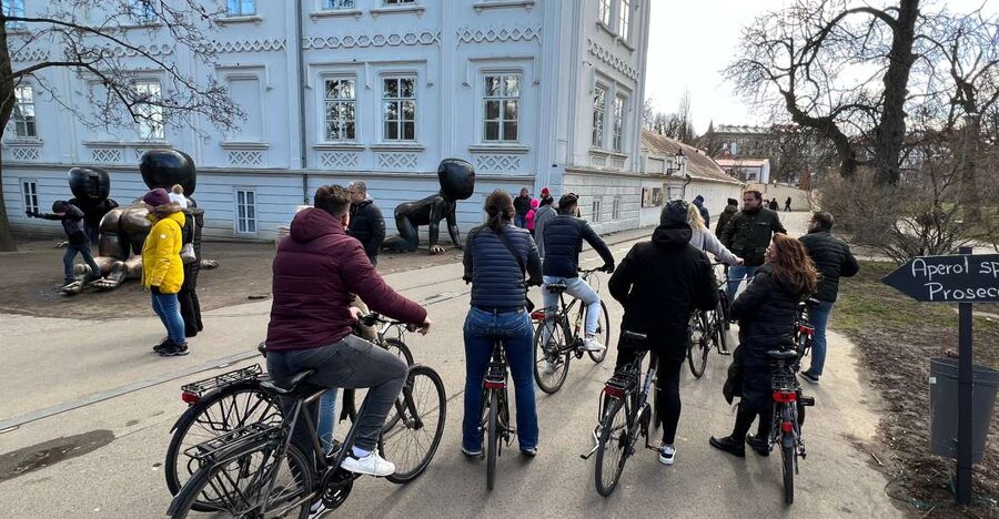 Hidden Prague Bike Tour - Returning beside Náplavka