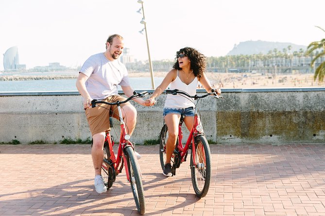 Highlights & Hidden Spots of Barcelona Bike Tour w/ Local Guide - Plaza Monumental and the route toward the beach