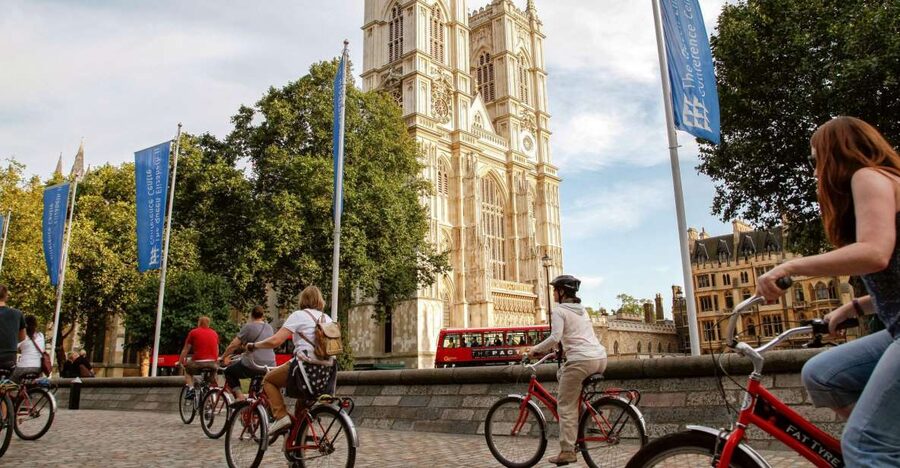 Highlights of Royal London Bike Tour (3 Hours) - Crossing the Thames toward Westminster