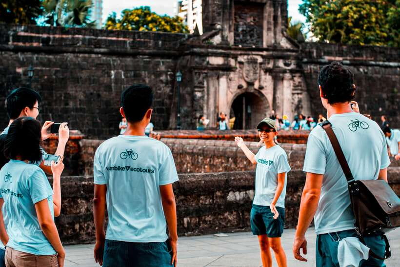 Intramuros, Manila: Historical Bamboo Bike Tour - The Japanese cannon and the first history lesson