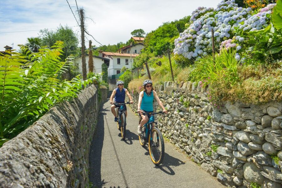 Lake Como to Lake Lugano: E-Bike Three Panoramic Lakes - Downhill views and the old medieval road