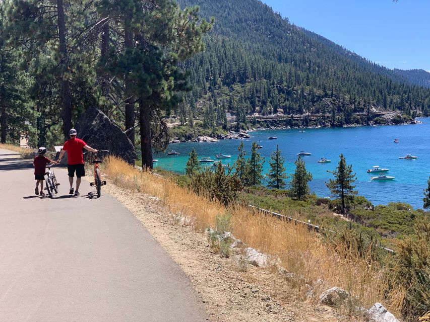 Lake Tahoe Lakeside Electric Bike Rental - Memorial Beach and Hidden Beach photo stops